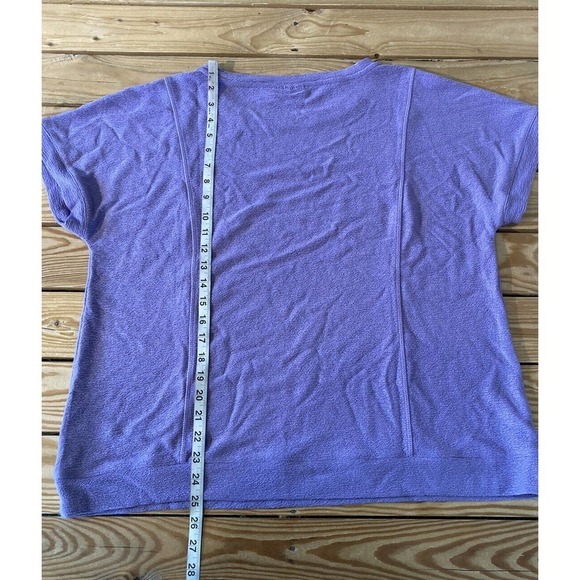 NEW Susan Graver Weekend Textured Crinkle Knit Top Size Large Women’s Lilac - Picture 5 of 7